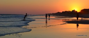 Beach Silhouettes People on the beach at Sunset