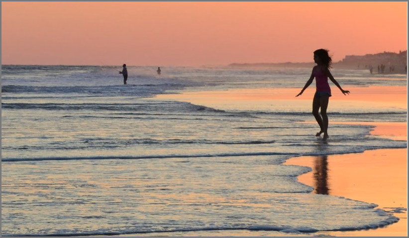 Late evening on the beach, October 2010