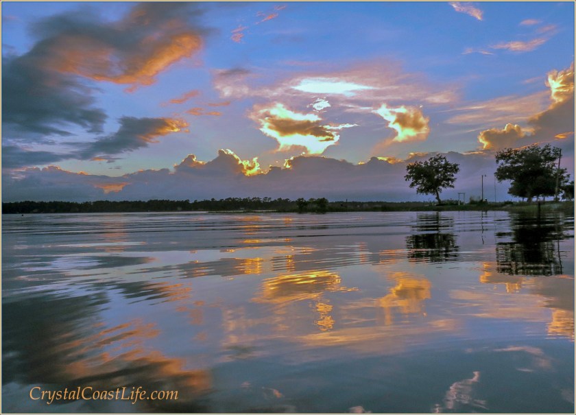 Looking from Raymond's Gut to the White Oak River at Sunset