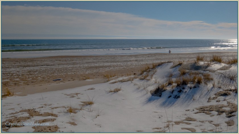 Snowy Emerald Isle Beach