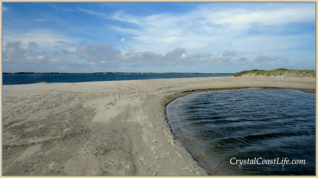 Temporary Land Bridge at the Point on Emerald Isle