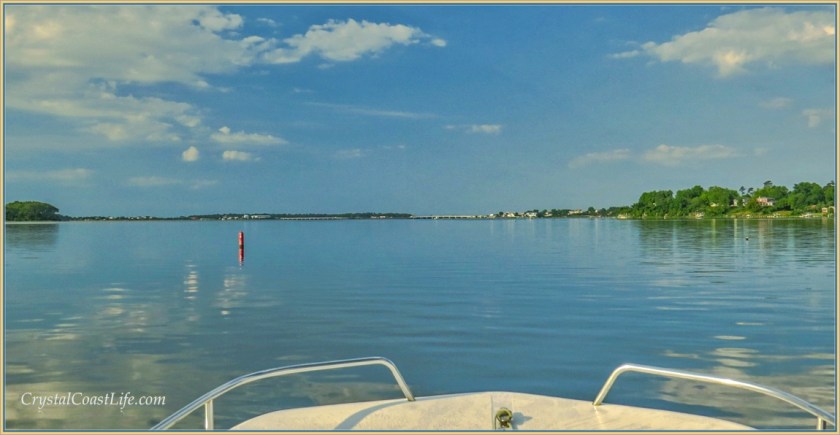 White Oak River with Swansboro in the distance