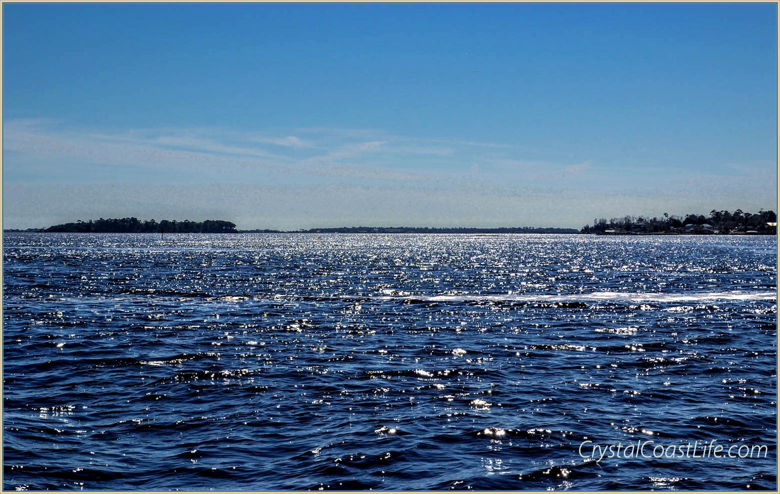 White Oak River looking down river to Swansboro